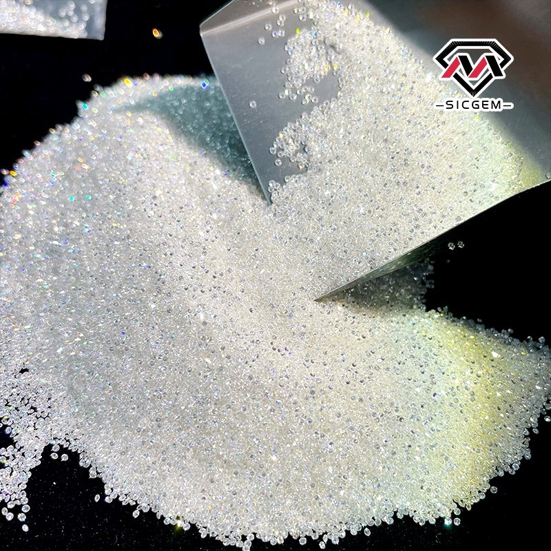 SICGEM Wholesale Synthetic GRA VVS Melee Moissanite Round Brilliant Cut Moissanite Stone Loose Gemstones Moissanite Diamond