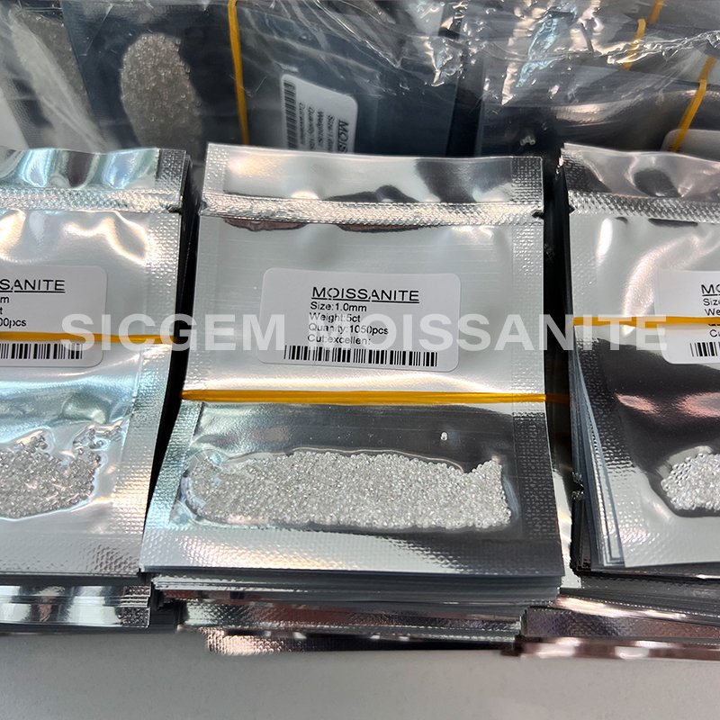 SICGEM Wholesale Synthetic GRA VVS Melee Moissanite Round Brilliant Cut Moissanite Stone Loose Gemstones Moissanite Diamond
