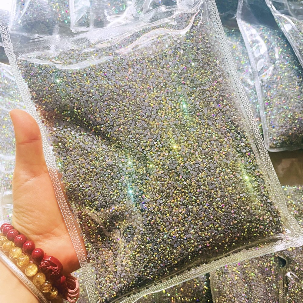 Yantuo Wholesale SS6 1KG Strong Glue hotfix flatback rhinestones AB colors in bulk for clothing
