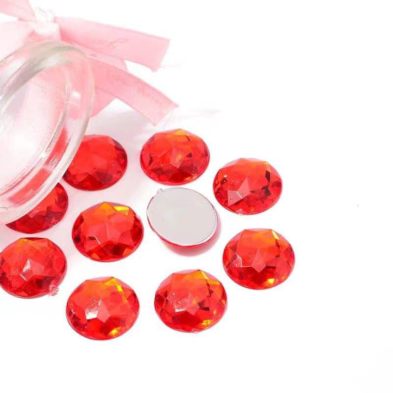 6mm-30mm Acrylic round Rhinestone Flat Back Strass Crystal Stones stone trimming