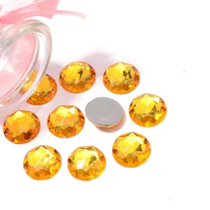 6mm-30mm Acrylic round Rhinestone Flat Back Strass Crystal Stones stone trimming