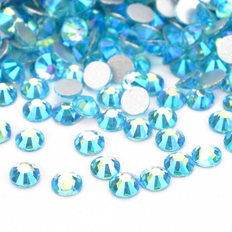Glitter Crystal AB Rhinestones Non Hot Fix Glue On FlatBack Garment Nail Art Rhinestones Decorations
