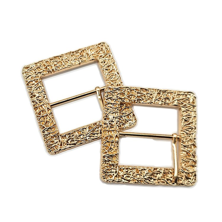 Wholesale Fashion Designer I-Shape Square Ring Belt Buckle Decorative Luxury Crystal Rhinestone Slide Buckles Alloy Metal Buckle