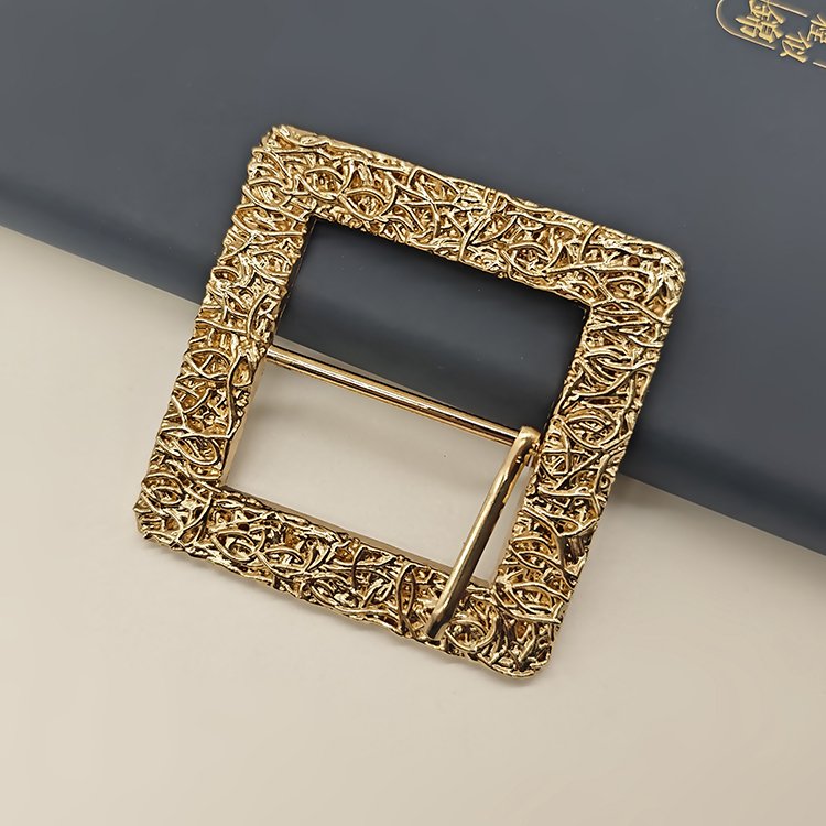 Wholesale Fashion Designer I-Shape Square Ring Belt Buckle Decorative Luxury Crystal Rhinestone Slide Buckles Alloy Metal Buckle
