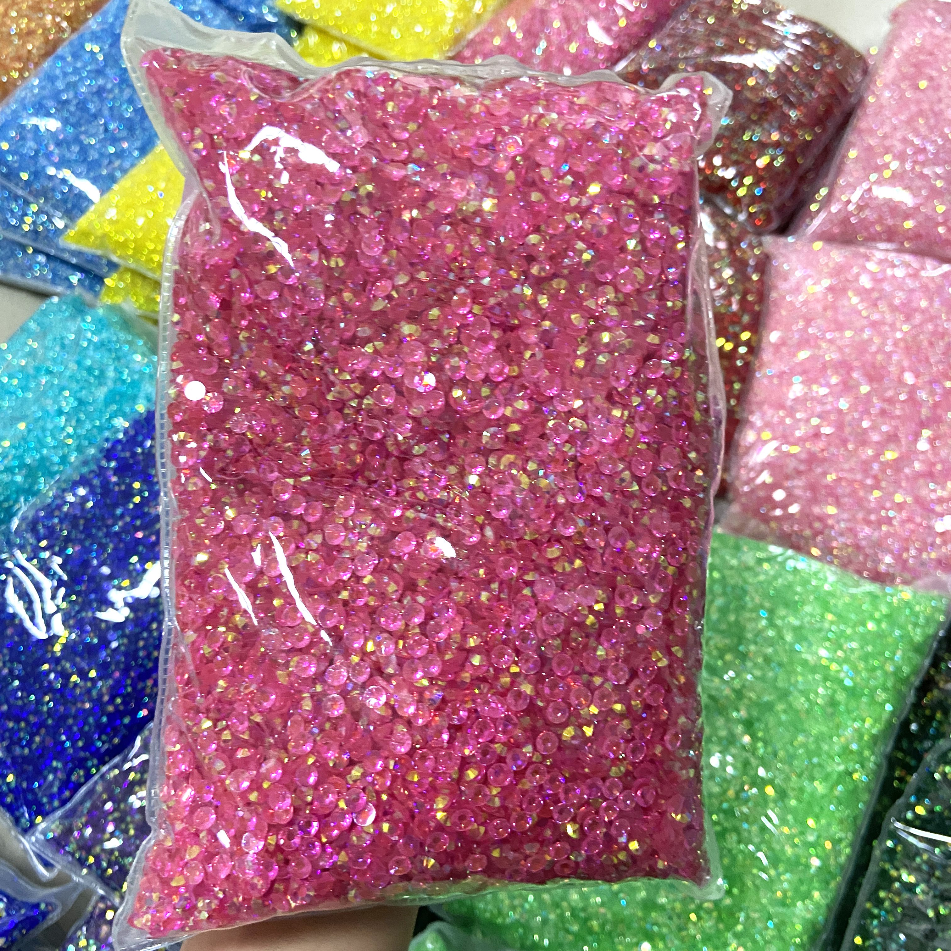 XULIN Transparent Color 2mm 3mm 4mm 5mm 6mm Transparent Bottom Jelly AB Resin Rhinestone