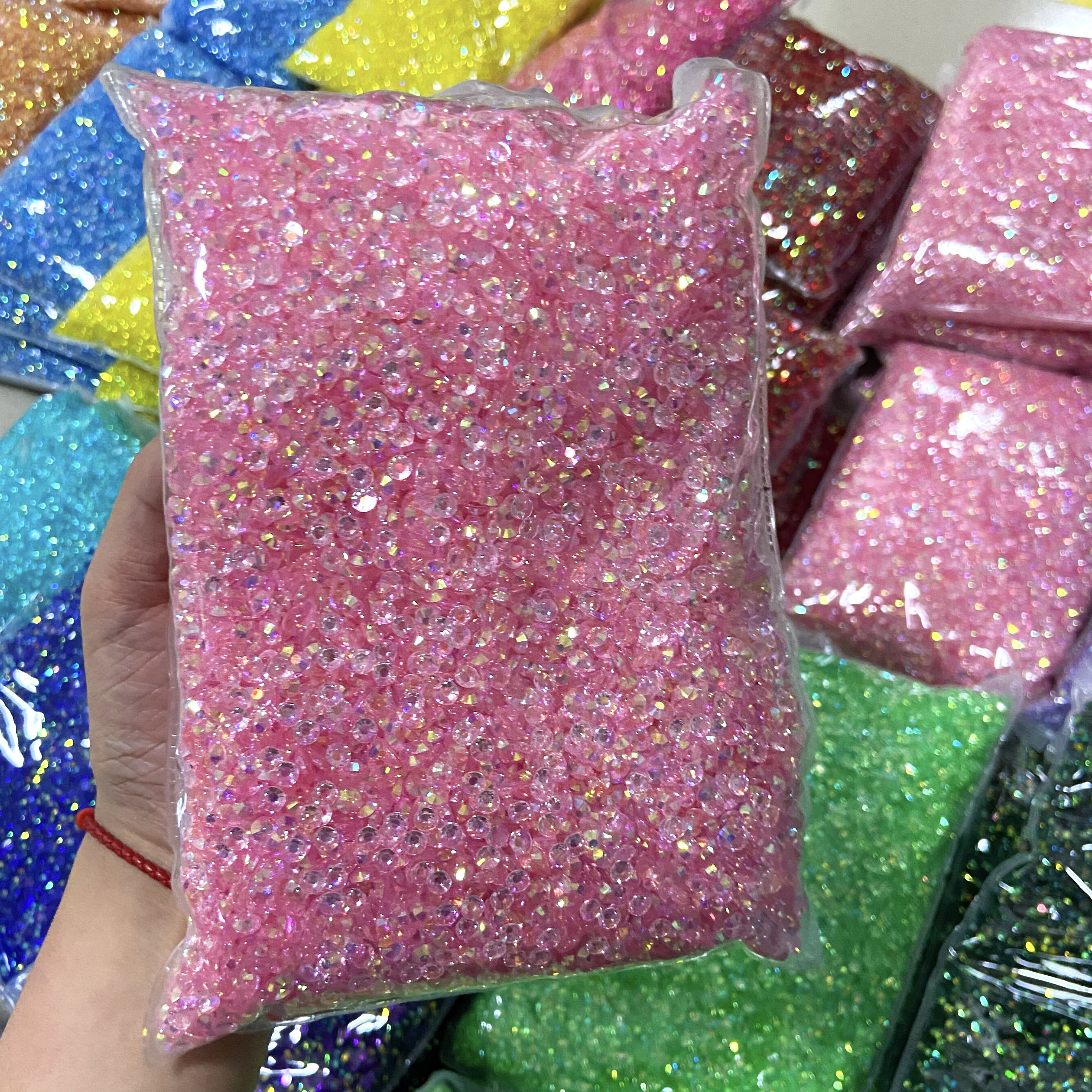 XULIN Transparent Color 2mm 3mm 4mm 5mm 6mm Transparent Bottom Jelly AB Resin Rhinestone