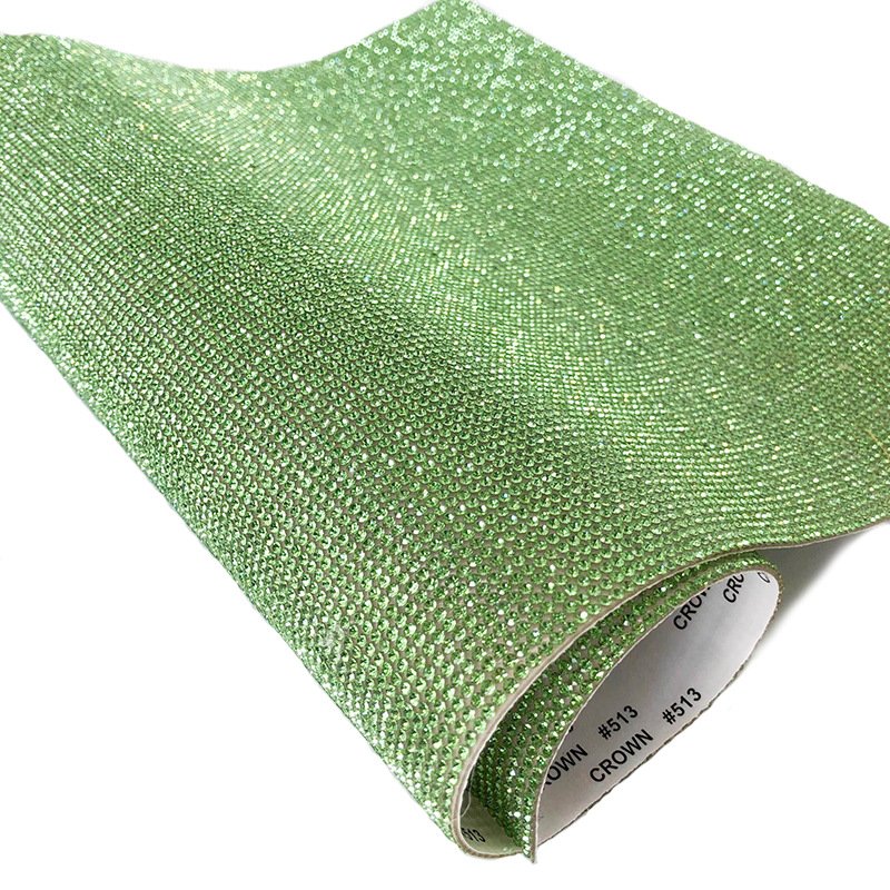 Yantuo Hot Fix Crystal Rhinestone Mesh Double Side Adhesive Rhinestone Diamond Sticker Strass Mesh Sheets