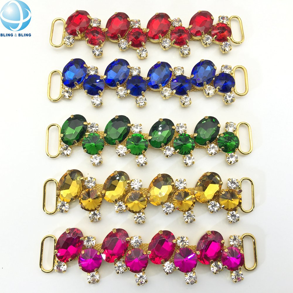Ready To Ship 157mm Long 2 Rows Large Gem Chains Sparkling Rhinestone Bikini Connectors Silver Crystal