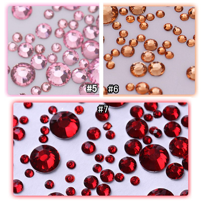 3d Crystal Flatback Nail Art Rhinestones Hot Fix Crystal Rhinestone Loose Rhinestones Mobile Phone Shell Garment Shoes Grade AAA