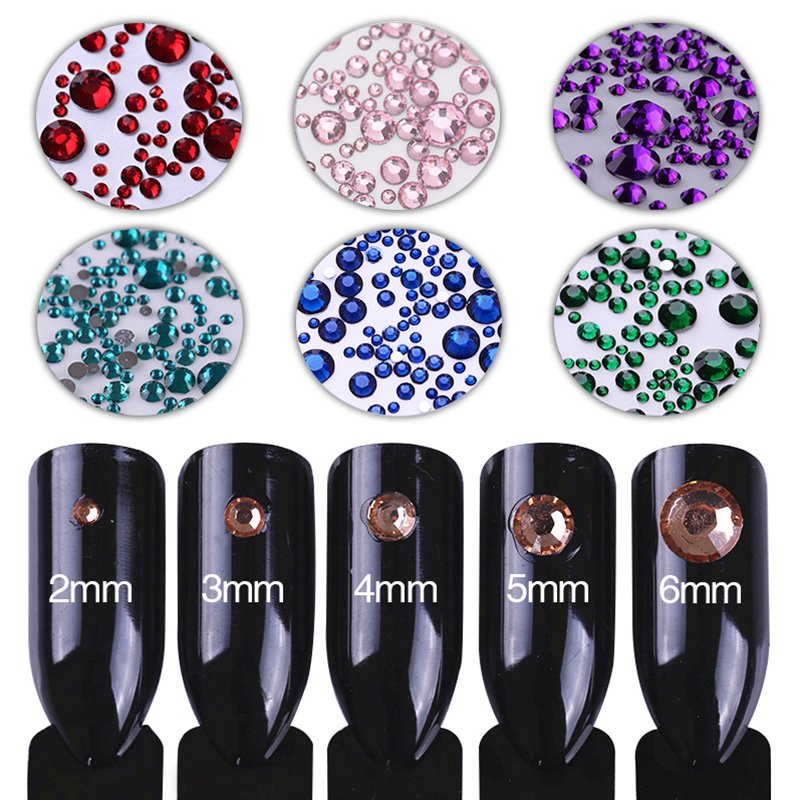 3d Crystal Flatback Nail Art Rhinestones Hot Fix Crystal Rhinestone Loose Rhinestones Mobile Phone Shell Garment Shoes Grade AAA