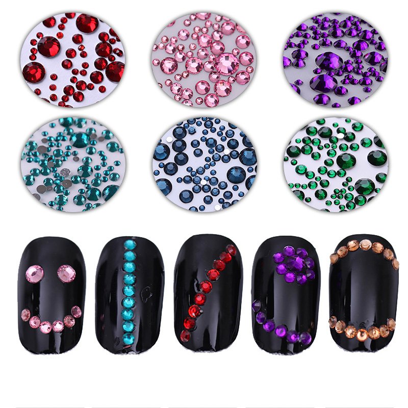 3d Crystal Flatback Nail Art Rhinestones Hot Fix Crystal Rhinestone Loose Rhinestones Mobile Phone Shell Garment Shoes Grade AAA