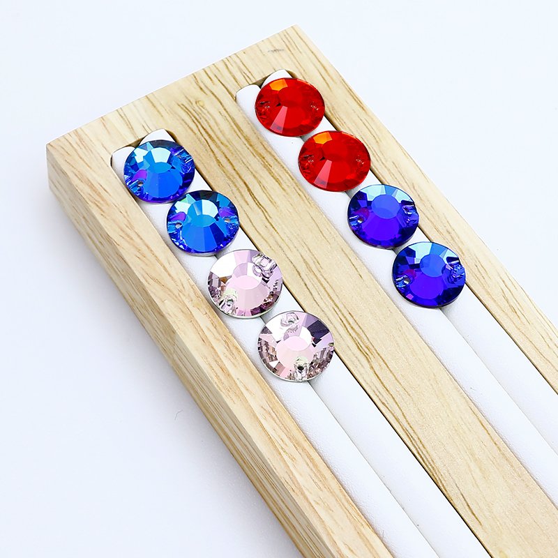 Round Sew on crystal flat back glass rhinestones wholesale lead-free crystal stone beads For garment shoes sewing accessories