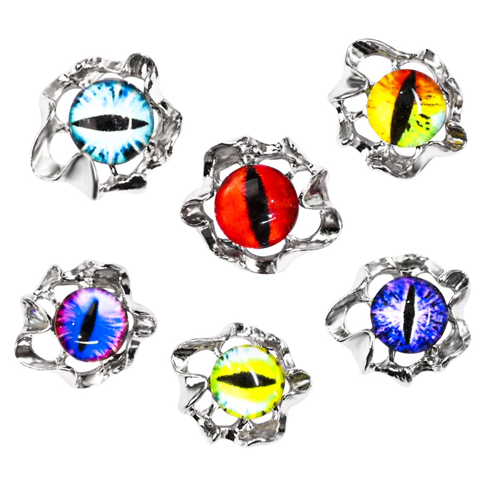 Mixed Colors 3D Colorful Nail Art Charms Luxury Punk Style DIY Jewelry Rhinestone Evil Eye Nail Parts Decoration Accessories