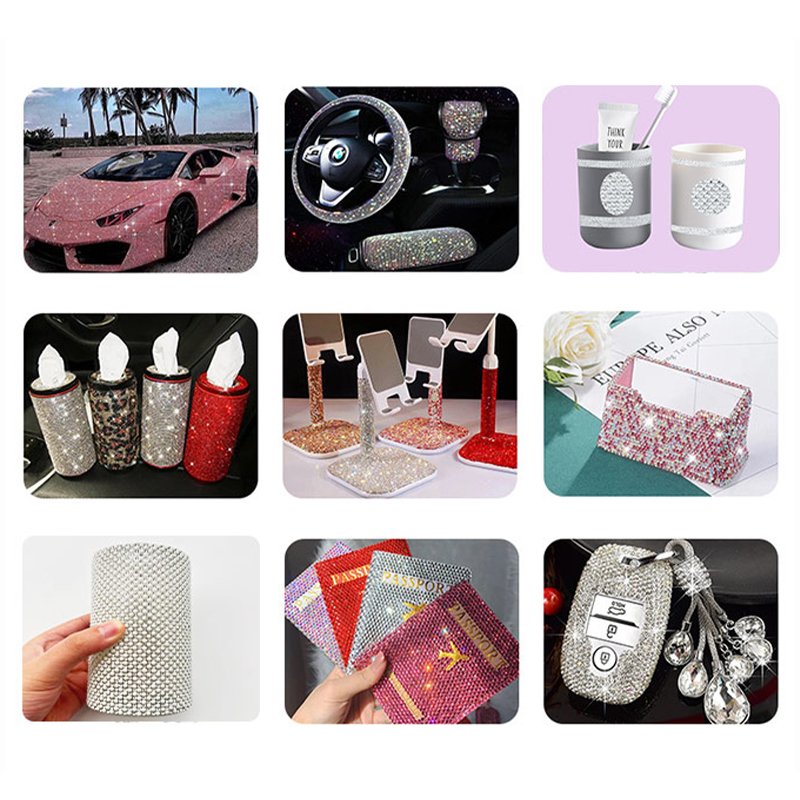 High Quality Self Adhesive Crystal Rhinestone Pearl Sheet Applique Glass Crystal Banding Ribbon for Clothes Shoes,Bags