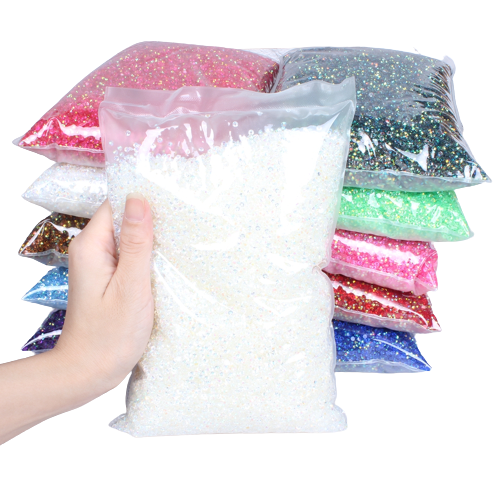 Hot Sale Jelly AB Colors 100000pcs 3mm 3D Nail Gems Flatback Round Glue On Stones Resin Rhinestones For DIY Garment Decorations