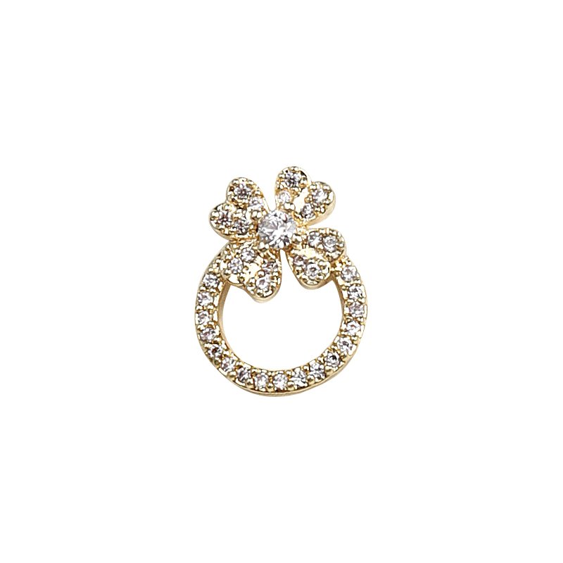 Factory Supplier Bow Moon Star Shapes Zircon Dangle Rhinestones Nail Jewelry 3D Dangle Nail Charms Crystal