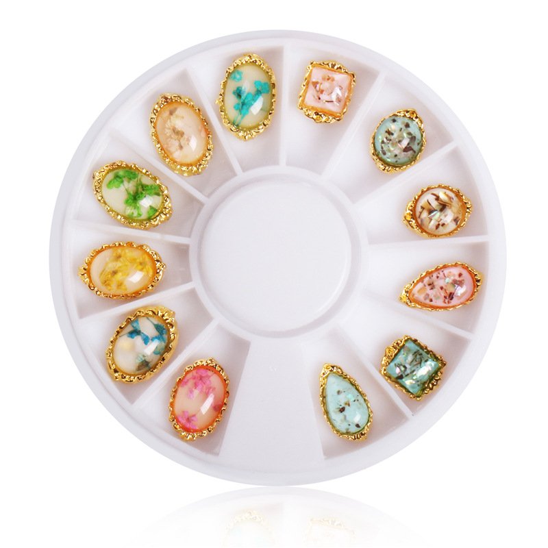 Luxur12 Pcs/Box 3D Large Crystals Diamonds Gemstones for DIY Nail Art Work Design Decoration Jewelry Nail Art Rhinestones