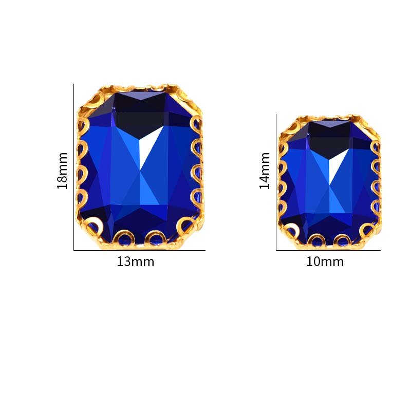 Semi-precious stone crafts Custom jewelry flash glass Long octagon crystal For ladies clothes necklace hair accessories