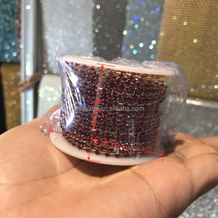 Hot Fixed Rhinestone Claw Chain Colored Pearl Rhinestone Cup Chain Clothing Accessories