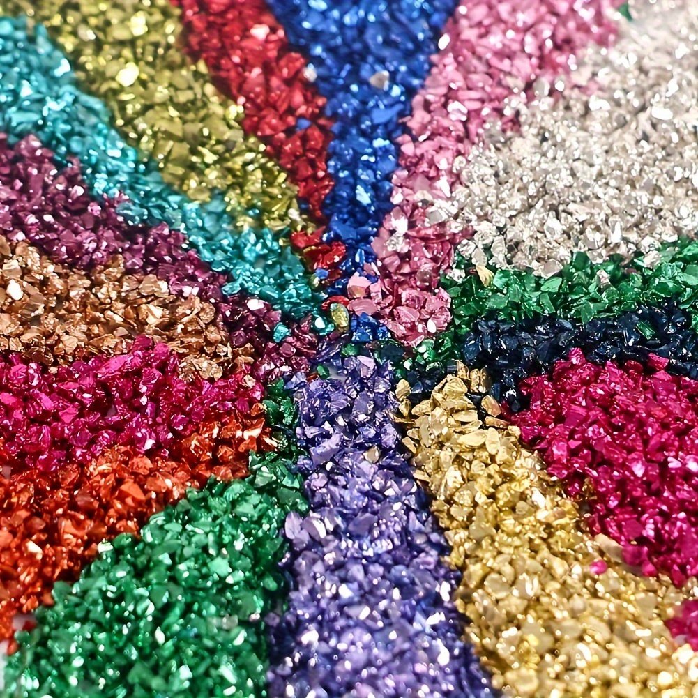 100g/Bag 1-4MM Transparent Crushed Glass Irregular Stone Chunky Iridescent Rock Jewelry For DIY Epoxy Resin Nail Art