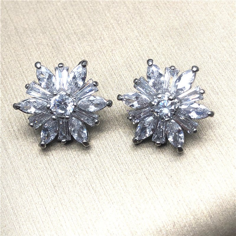 Crystal Rhinestone Diamond Sunflowers Embellishments ZirconButtons Sew On Buttons For Diy Decoration For Garments Clothing
