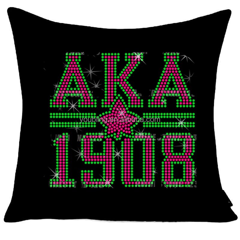 Sorority Aka 1908 Rhinestone Transfer Iron on Design Bling Hot fix Rhinestones Heat Transfer Motif Appliques