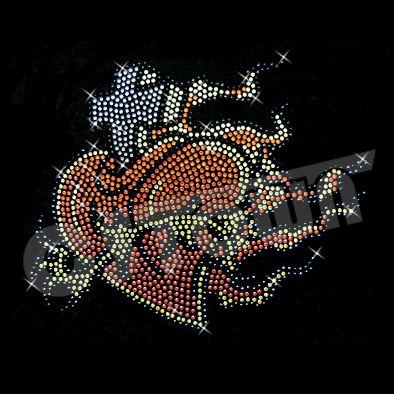 Low Moq Products Bling Winged Iron-On Rhinestone Transfer Iron On Motif Rhinestone Heat Transfer For Shirt