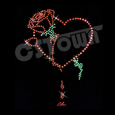 Low Moq Products Bling Winged Iron-On Rhinestone Transfer Iron On Motif Rhinestone Heat Transfer For Shirt