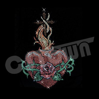 Low Moq Products Bling Winged Iron-On Rhinestone Transfer Iron On Motif Rhinestone Heat Transfer For Shirt