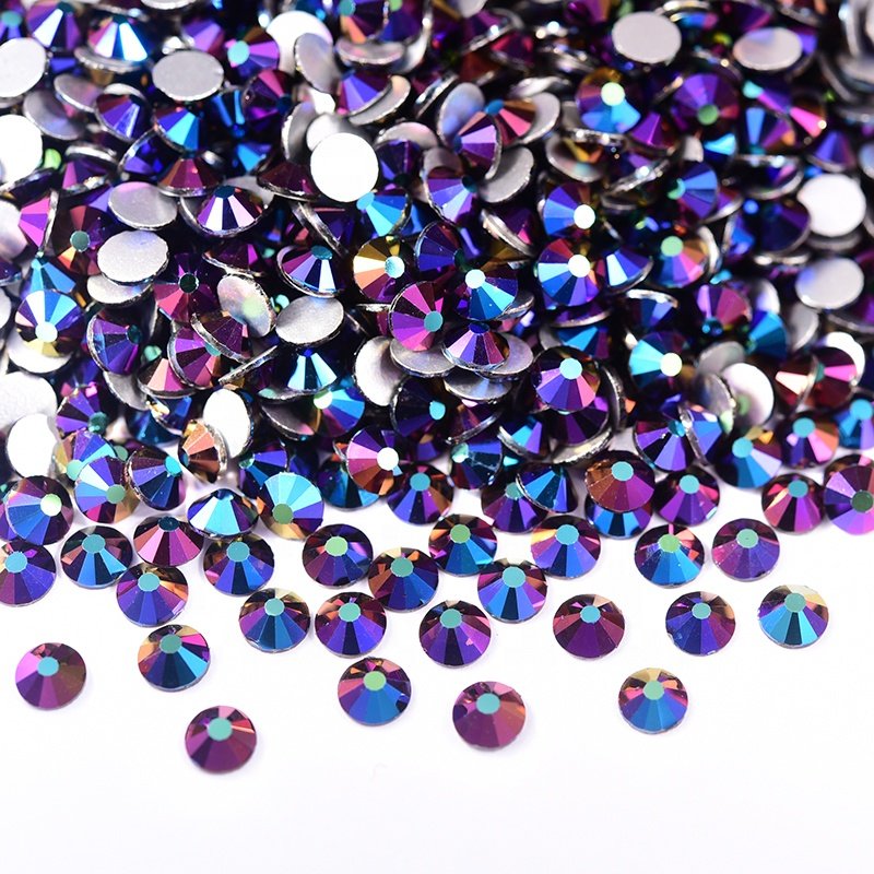 Factory Wholesale 2028 Same Cut Factes AB Crystal Glass Non Hotfix Rhinestone Flat Back Nail Rhinestones For Nail Art Garment