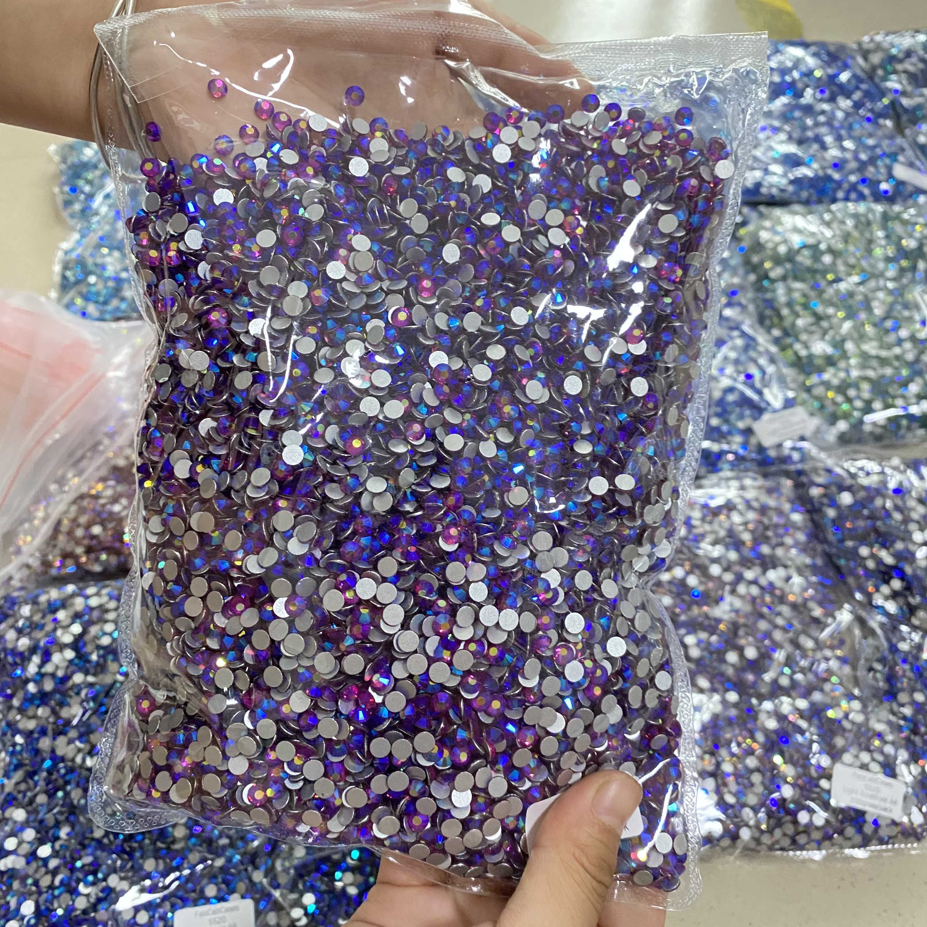 WHATSTONE SS6 SS8 SS10 SS12 SS16 1440Pcs Crystal Strass Non Hotfix Glass Stones Flatback Wholesale Rhinestones