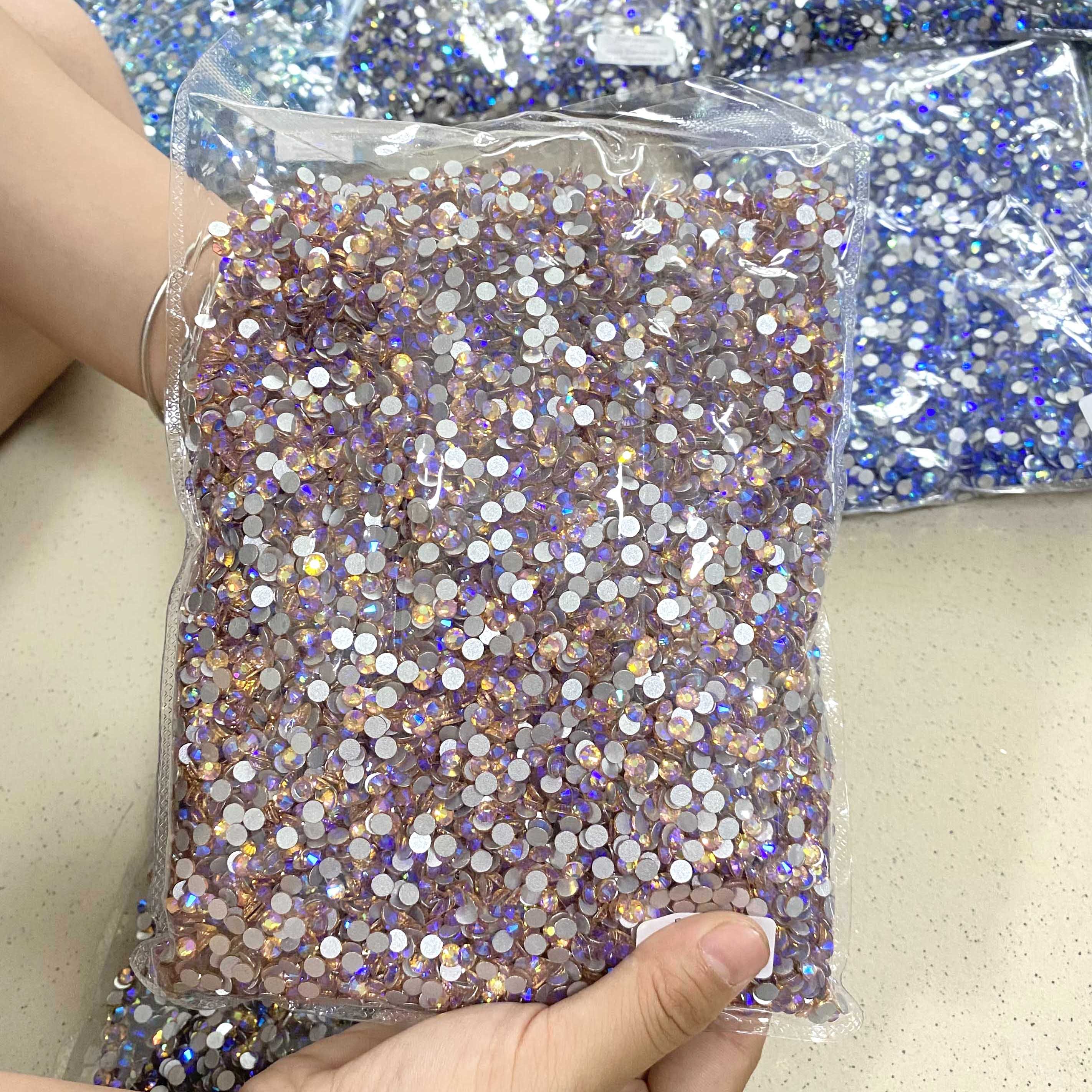 WHATSTONE SS6 SS8 SS10 SS12 SS16 1440Pcs Crystal Strass Non Hotfix Glass Stones Flatback Wholesale Rhinestones