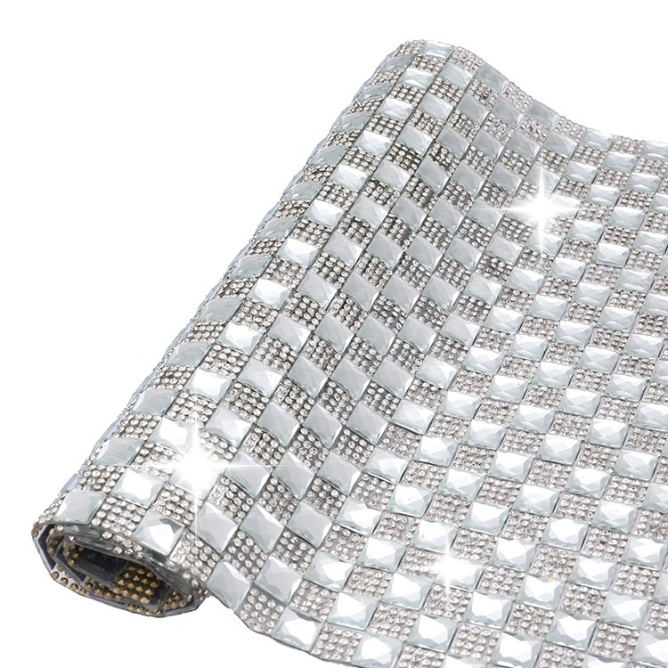 Colorful Glass Rhinestones Adhesive Sheet Flatback Crystal Self Adhesive Hotfix Rhinestone Sheets Trim Sticker
