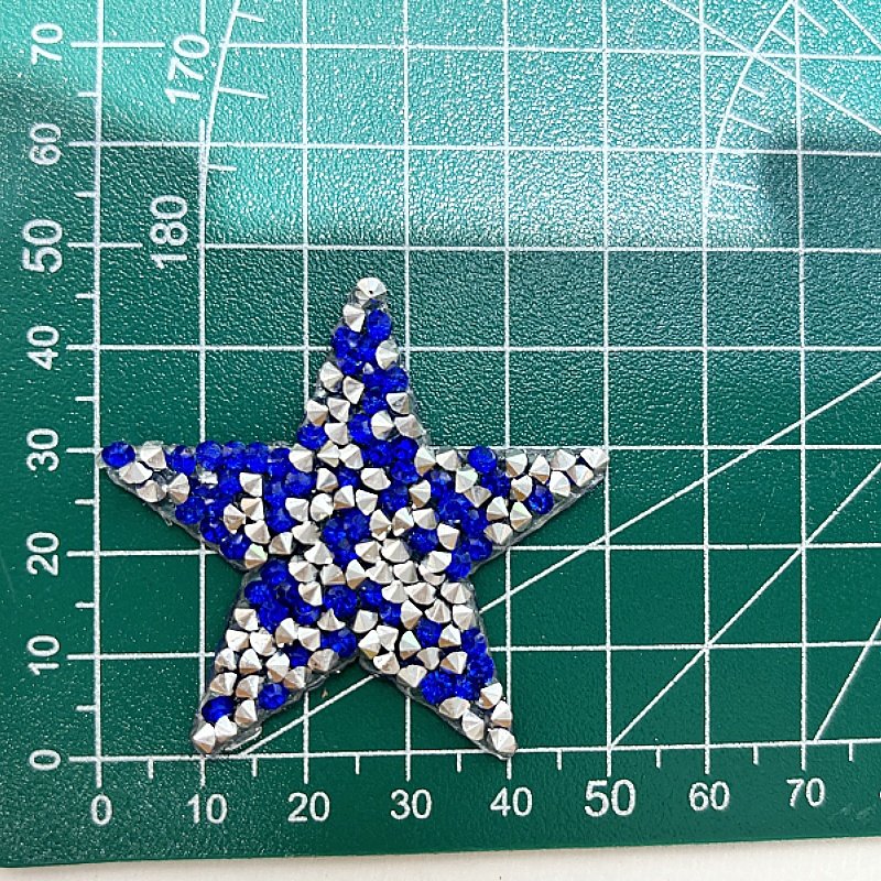Customized Star Patch Resin Rhinestone Pearl Gold Star Crystal Shining Five pointed Star Water Diamond Patch