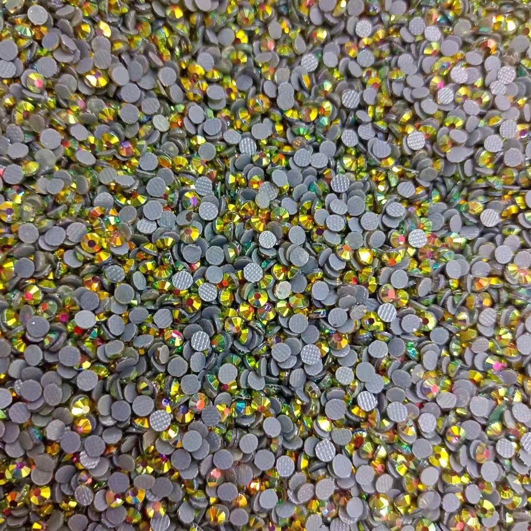 JC Wholesale Crystal Flat Back rhinestone SS10 12 Cut Hot Fix rhinestones Bulk Ab