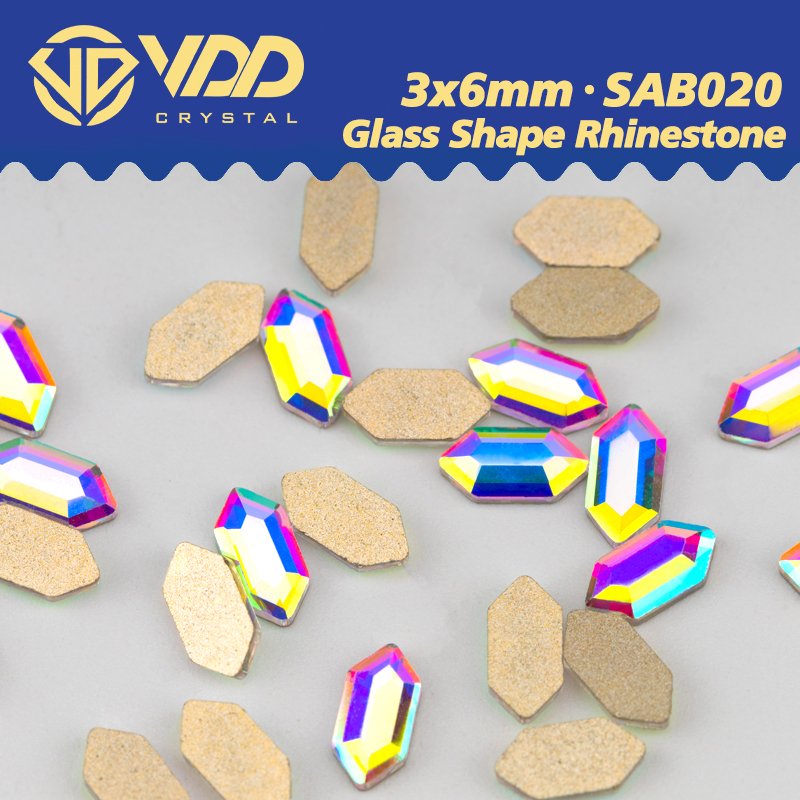 VDD 3x6mm - SAB20 100Pcs Glass Shape Crystal Rhinestones Crystal AB Flatback Glitter Stones For DIY Crafts Nail Art Decorations
