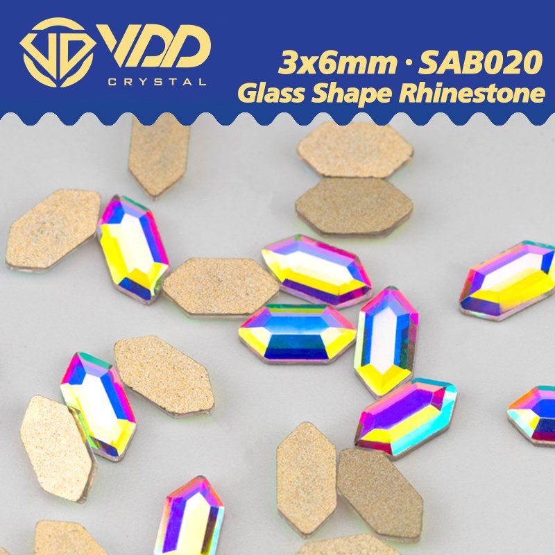 VDD 3x6mm - SAB20 100Pcs Glass Shape Crystal Rhinestones Crystal AB Flatback Glitter Stones For DIY Crafts Nail Art Decorations