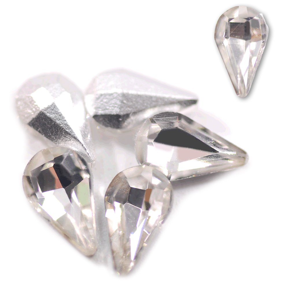 50pcs/bag Brilliant Waterdrop Teardrop Rhinestones Colorful Glass Crystal Point back Diamond Stones Accessories Tool Rhinestones