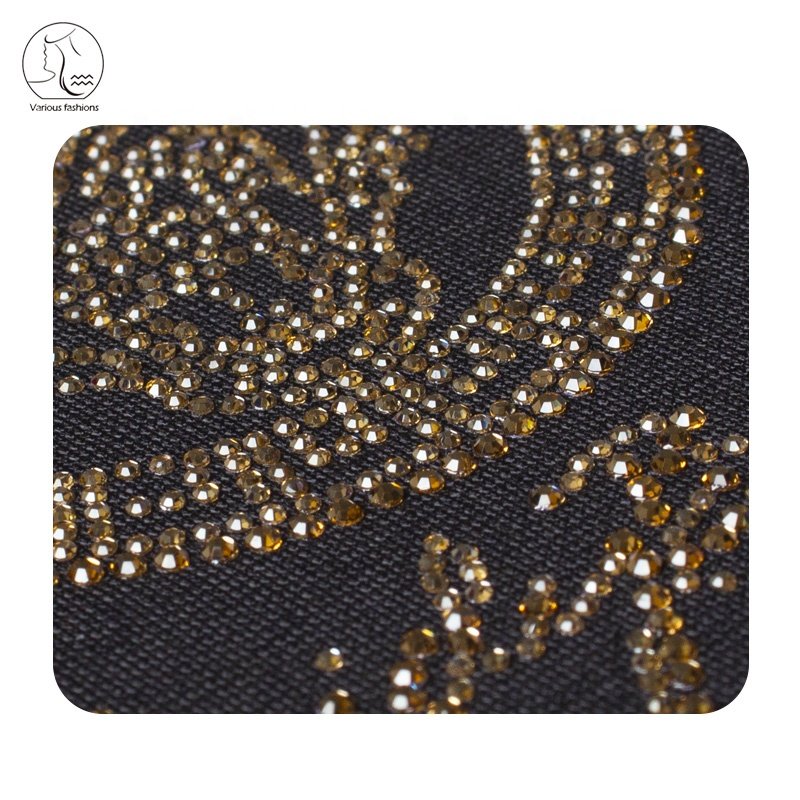 Yunshang Transfer Design for Clothing Factory Direct Sale Sparkle Rhinestone Transfer Designs Custom Bling Iron on Rhinestone