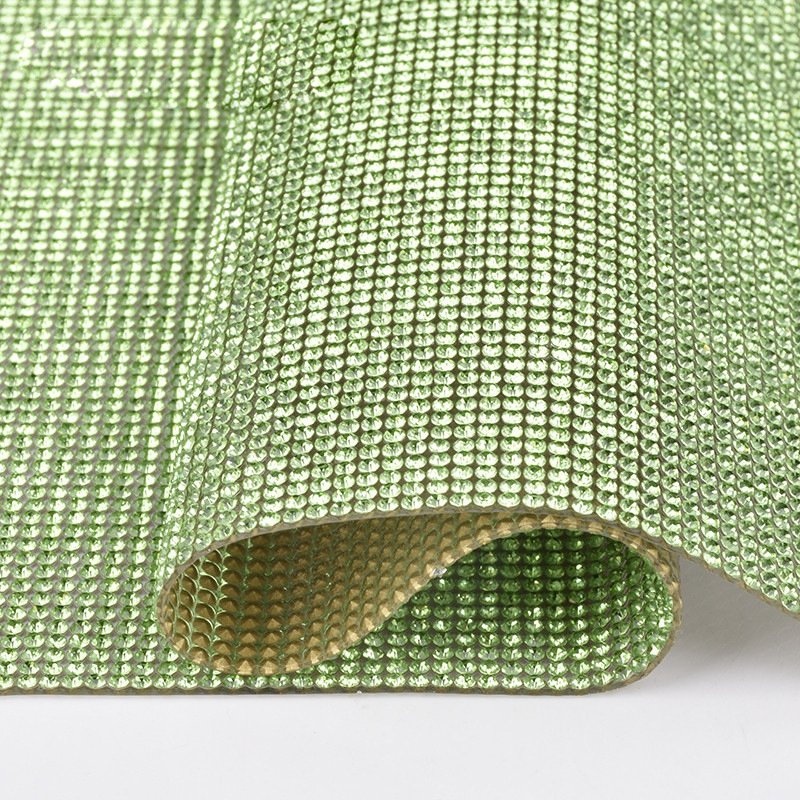 Bling Hotfix Glass Ab Rhinestone Heat Transfer Mesh Iron Crystal Rhinestone Train Trim Applique Bridal Sticker For Dress Garment