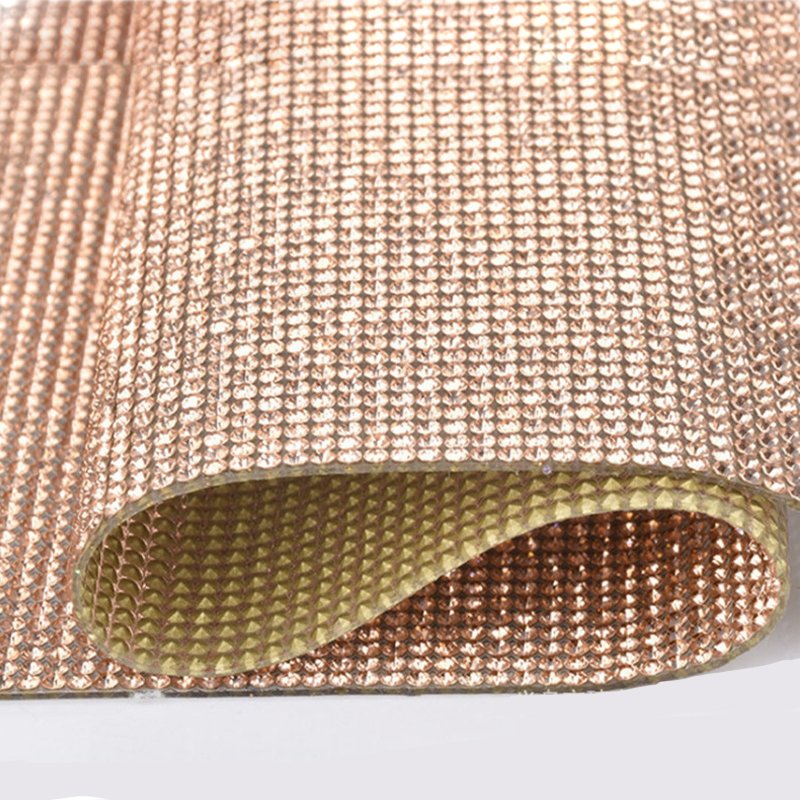 Bling Hotfix Glass Ab Rhinestone Heat Transfer Mesh Iron Crystal Rhinestone Train Trim Applique Bridal Sticker For Dress Garment