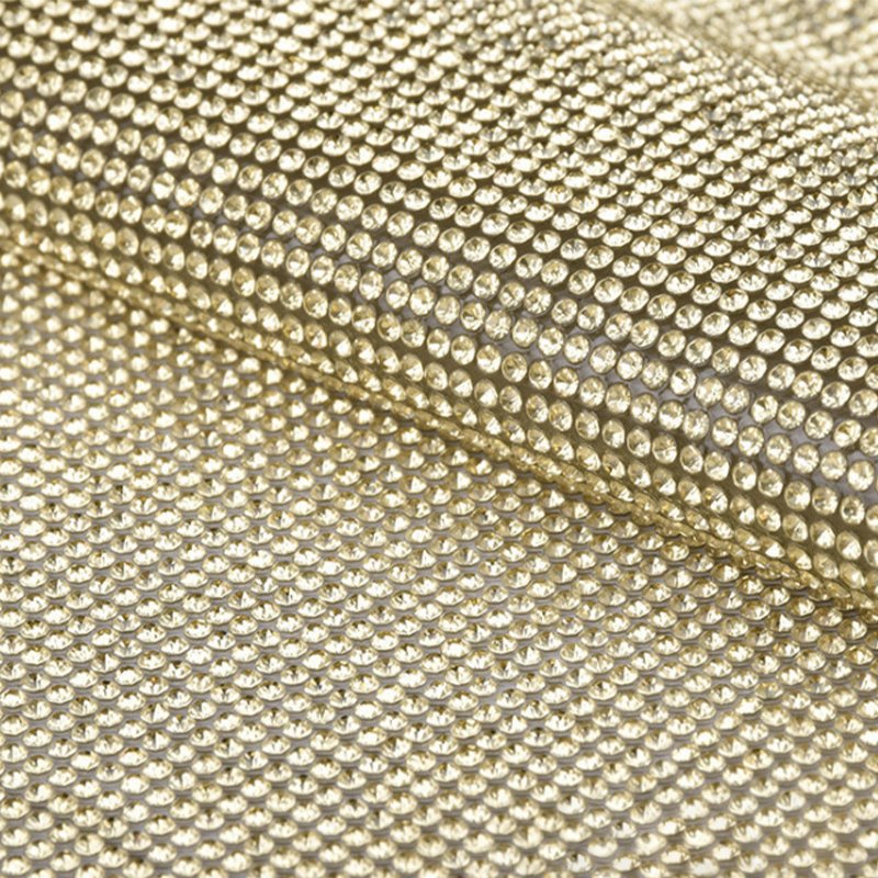 Bling Hotfix Glass Ab Rhinestone Heat Transfer Mesh Iron Crystal Rhinestone Train Trim Applique Bridal Sticker For Dress Garment