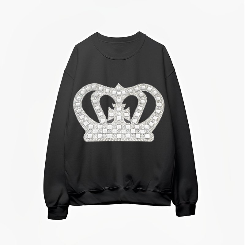 Glass crystals hotfix rhinestone fabric diamante rhinestone mesh crown patch