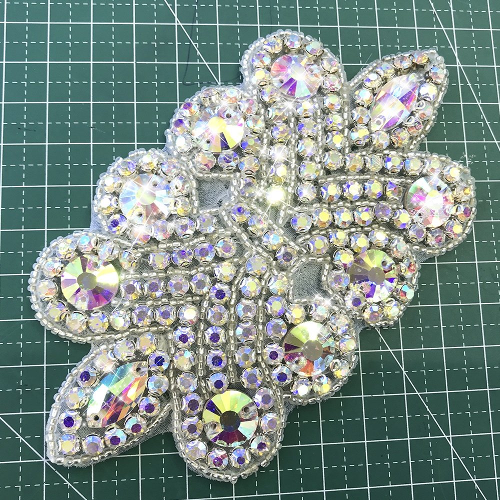 S618 wholesale rhinestone iron on letter appliques rhinestone appliques for wedding dresses
