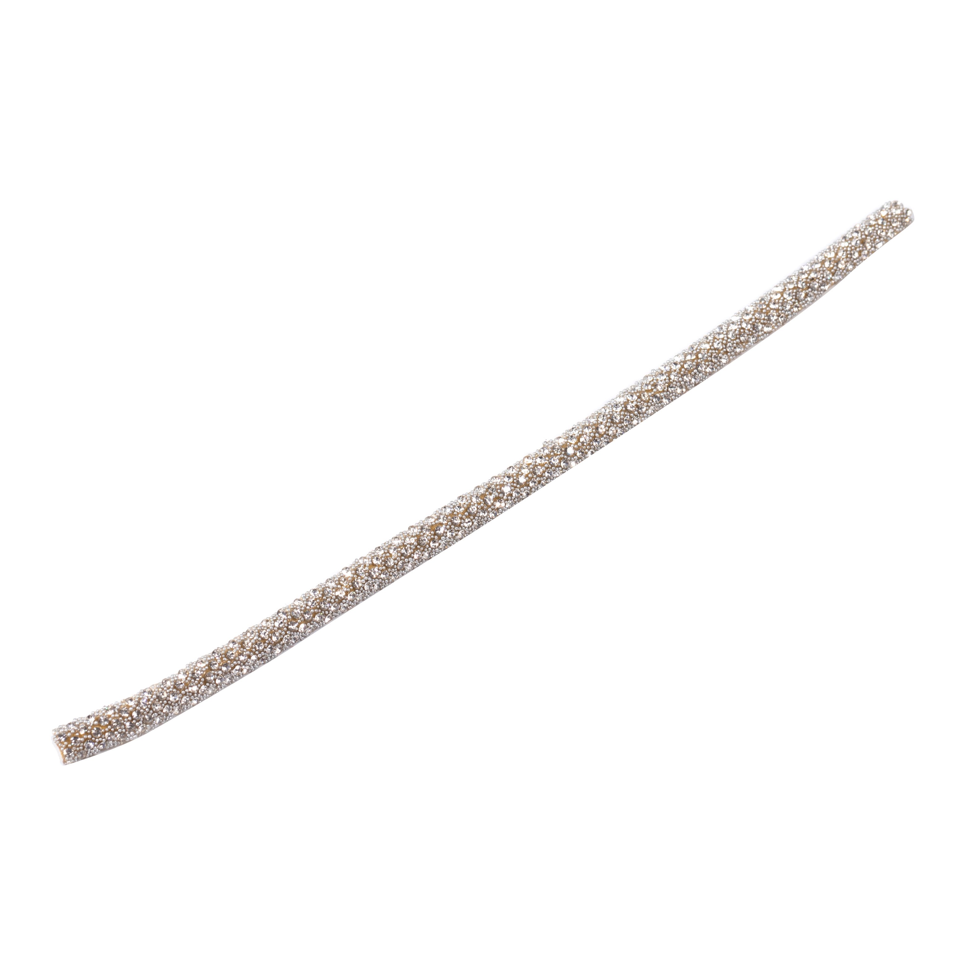 Factory wholesale custom crystal rhinestone strap decorative rope, shoe material accessories shoe upper trim