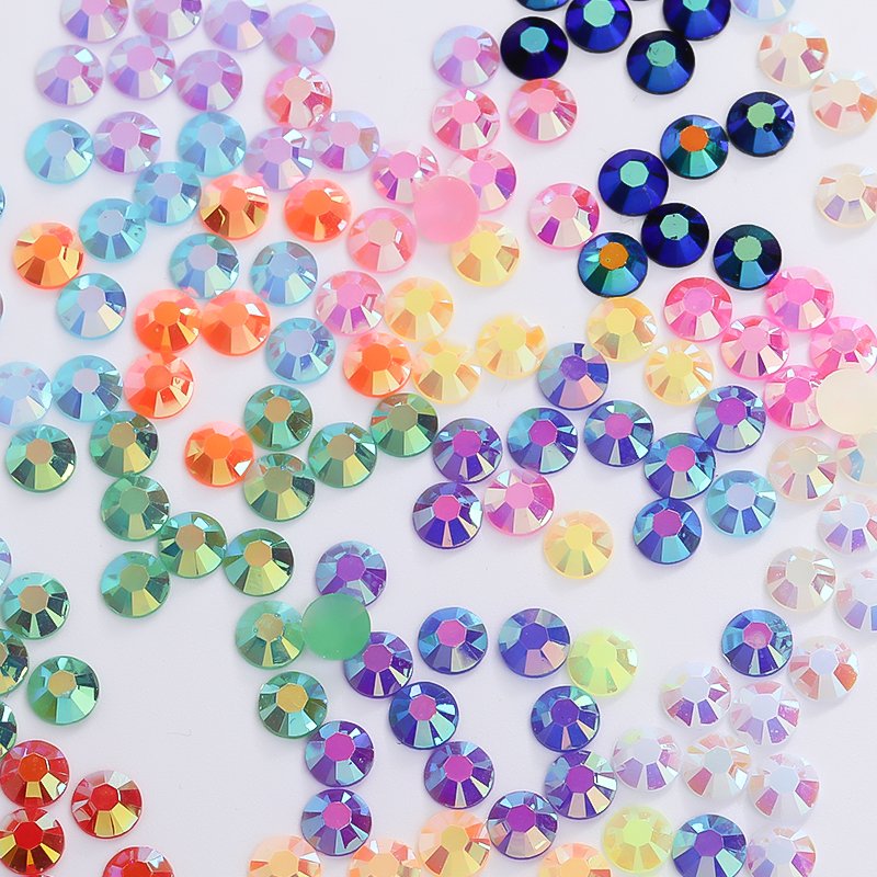 Xichuan 19800PCS 24 Grid Flatback Rhinestone Kit Mixed Boxed Color Jelly AB Resin Rhinestones for Craft Decoration