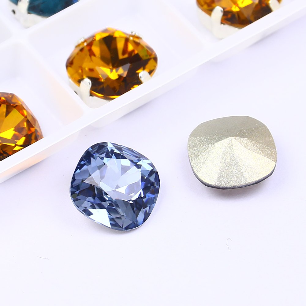 10MM Fat Square fancy stone PointBack k9 crystal glass rhinestones wholesale lead-free crystal beads For jewelry diy accessories