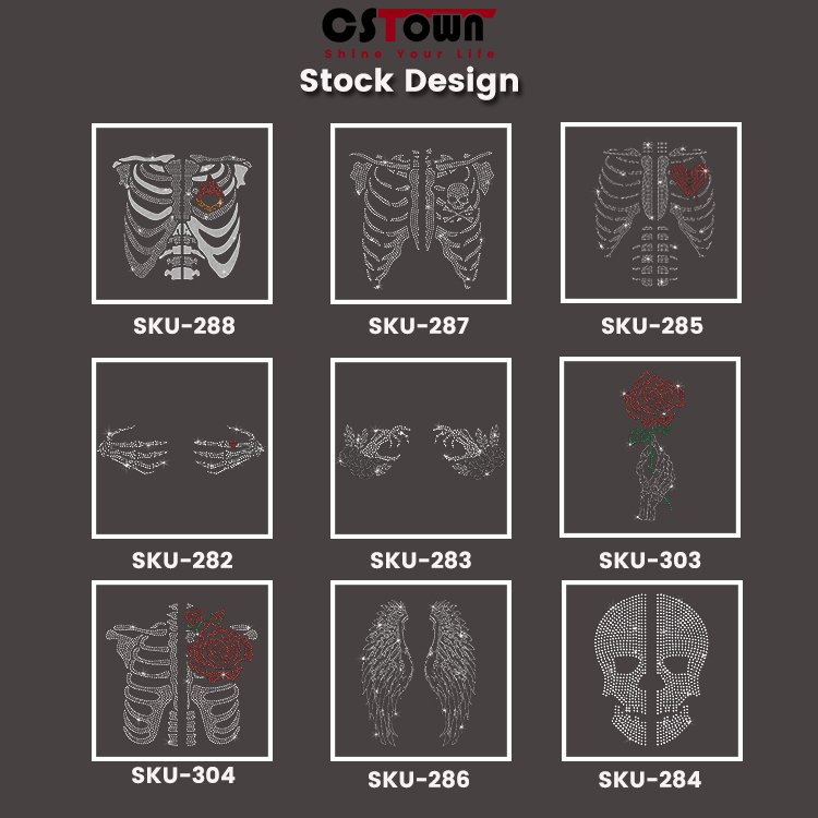 custom rhinestone heat transfers for t-shirts