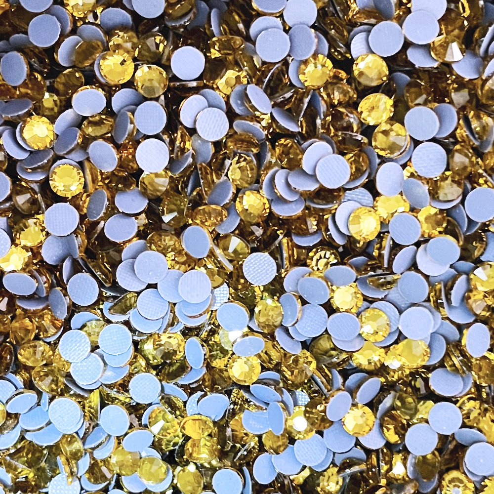 Yantuo Bling Strass Crystal Topaz Hot Fix Flat Back Crystal Stones Glass Strass Rhinestones Bulk For Clothes Dress
