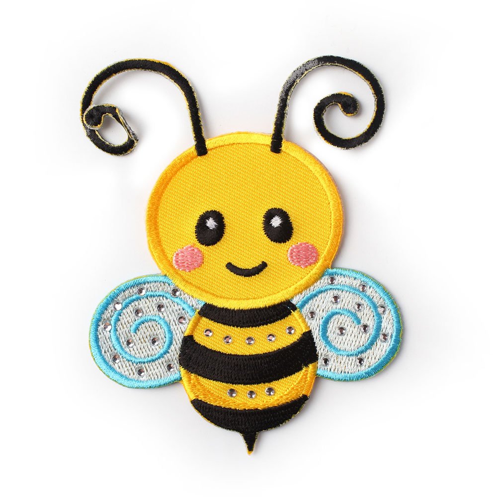 New Product Wholesale Custom Bling Embroidery Patch With Rhinestone Crystal Diamond